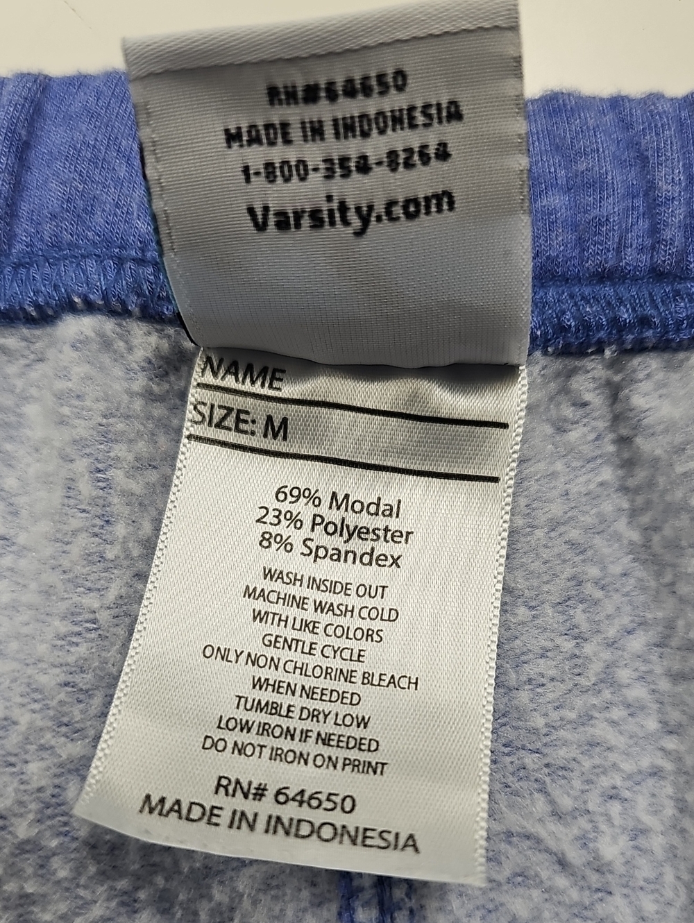 Varsity Spirit Knit Graphic Cheer Shorts, Fleece Lined, Blue Pink, Size Medium - Picture 6 of 7